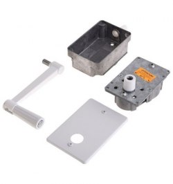 Torno Elevacion Persiana Empotrar Blanco