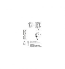 Cerradura Fac S 90 Pintada Derecha   Bombin 70