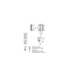 Cerradura Fac S 90 P Pintada Derecha Bombin 70