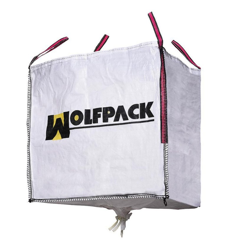 Saco Obra Big Bag 90x90x90cm. con Válvula.  Carga máxima seg. 1.000Kg.