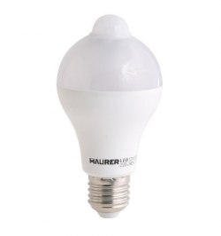 Bombilla Led Con Sensor De Movimiento 12 W. 1100 lumenes. Luz calida (3000°K).