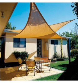 Toldo Vela Sombra Jardin Triangular 5x5x5 metros Beige