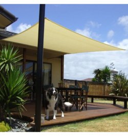 Toldo Vela Sombra Jardin Cuadrada 5.0x5.0 metros Beige