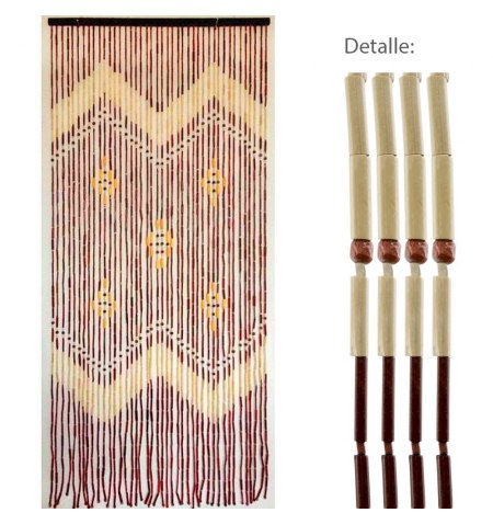 Cortina Puerta 42 Tiras Bambu 90x200 cm.