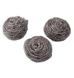 Estropajo Metalico de acero Inoxidable (Pack 3 Unidades)