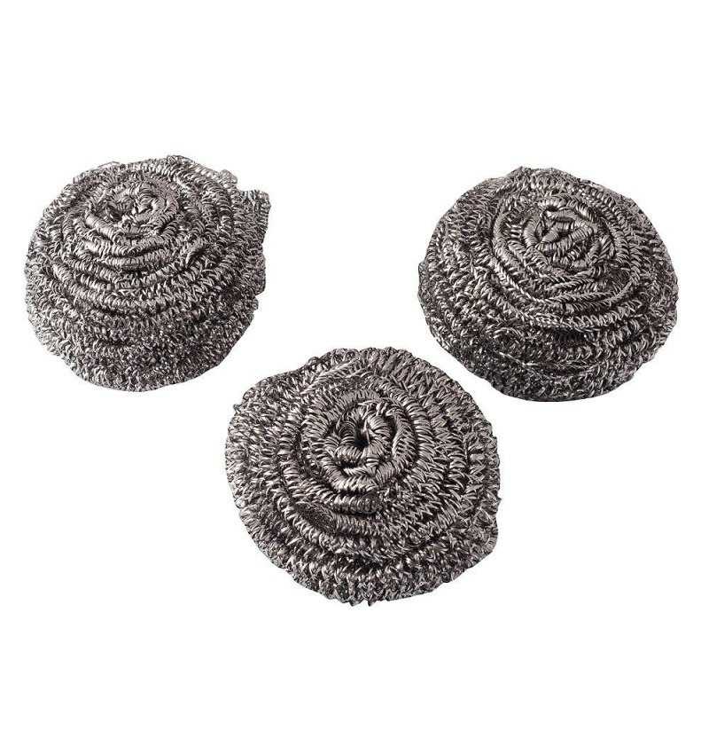 Estropajo Metalico de acero Inoxidable (Pack 3 Unidades)