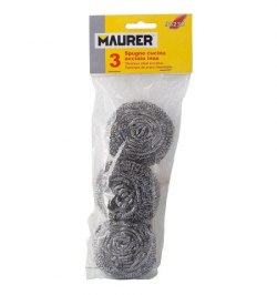 Estropajo Metalico de acero Inoxidable (Pack 3 Unidades)