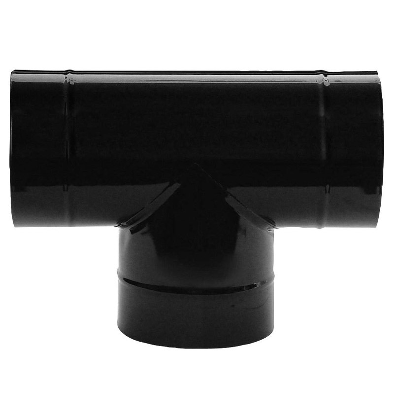 Te Estufa Negro Vitrificado 150 mm. 90°