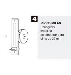 Recogedor Persiana Metal Sin Placa Frente Natural