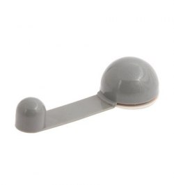 Tope Puerta Adhesivo con Retenedor Cromo Gris