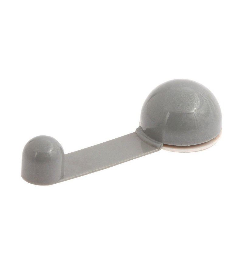Tope Puerta Adhesivo con Retenedor Cromo Gris
