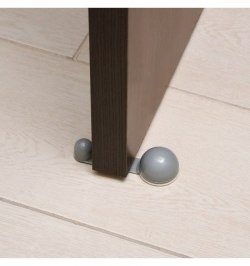 Tope Puerta Adhesivo con Retenedor Cromo Gris