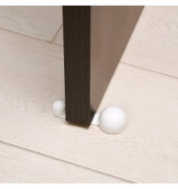 Tope Puerta Adhesivo con Retenedor Blanco