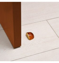 Tope Puerta Adhesivo Madera Media Luna Roble