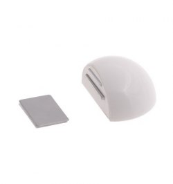 Tope Puerta Adhesivo con Imán Retenedor Blanco