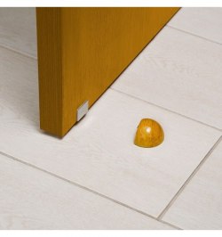 Tope Puerta Adhesivo con Imán Retenedor Color Madera