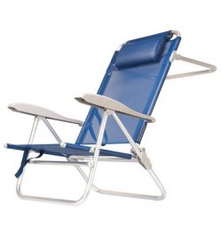 Silla Playa Aluminio Barbados Azul