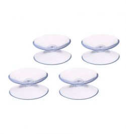 Ventosa Doble Transparente (Bister 4 Piezas)