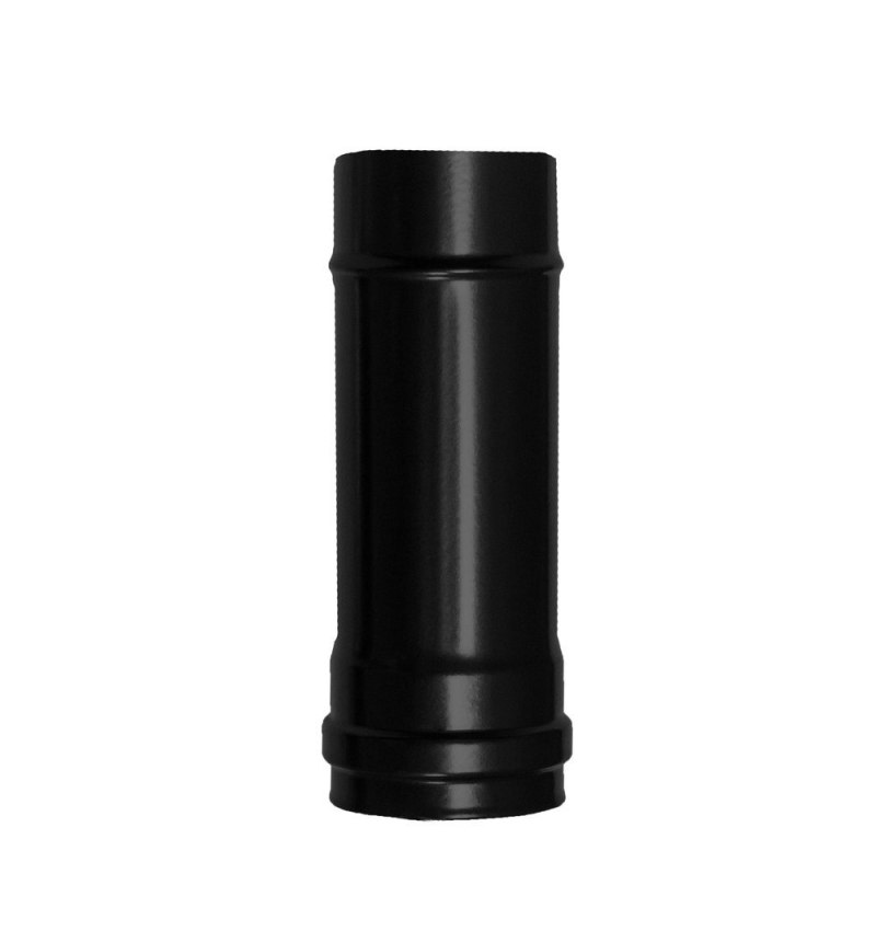 Wolfpack Tubo de Estufa Pellet Acero Vitrificado Negro Ø 80 mm. Longitud 25 cm. Estufas de Leña, Chimenea, Alta resistencia,