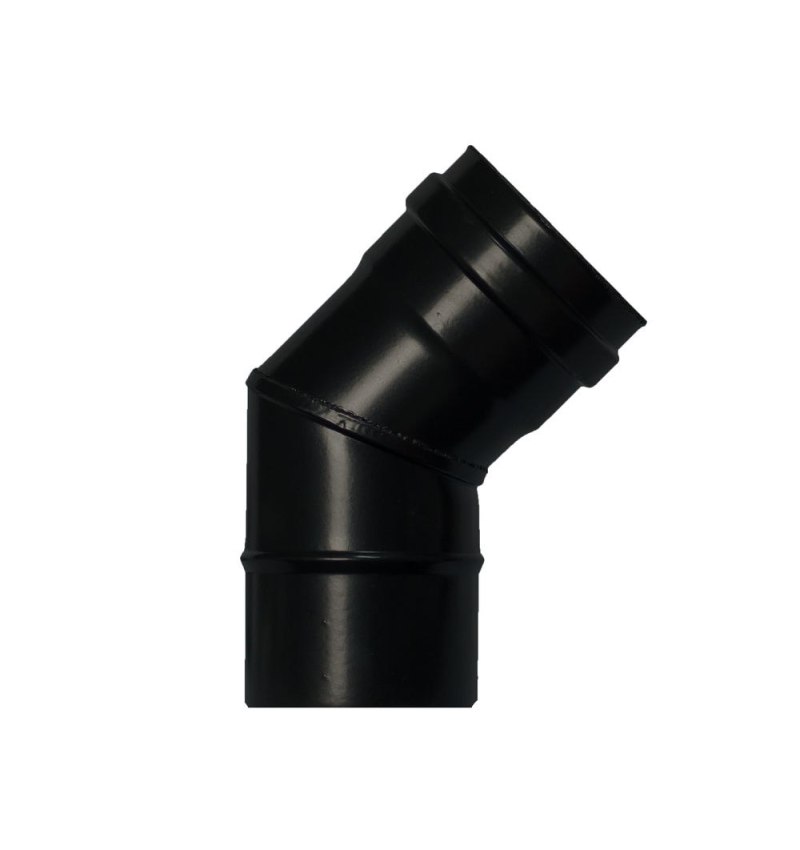 Codo Estufa Pellet Vitrificado Ø80 mm  45°