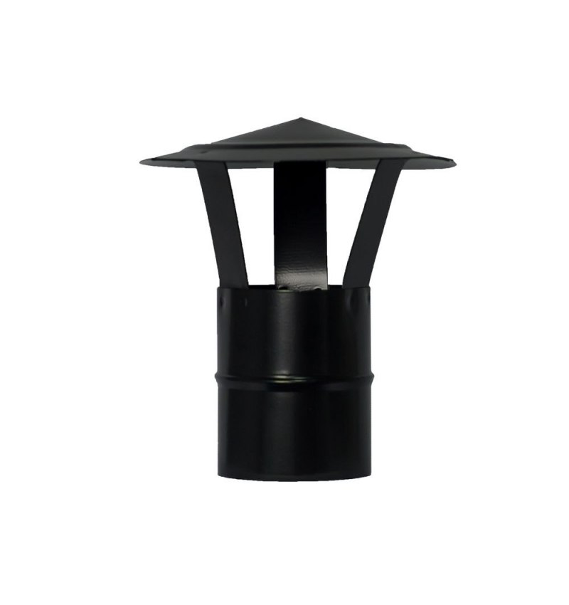 Wolfpack Sombrero Vitrifiado Para Estufa Pellet, Leña, Chimenea, Extracción De Humos, Para Tubo Ø 80 mm.