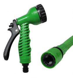 Manguera Extensible Riego Compacto 5 A 15 Metros Con Pistola 7 Posiciones