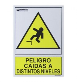 Cartel Peligro Caidas a Distintos Niveles 30x21