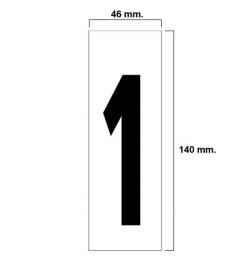 Numero Adhesivo 46x140 mm.   Nº 1