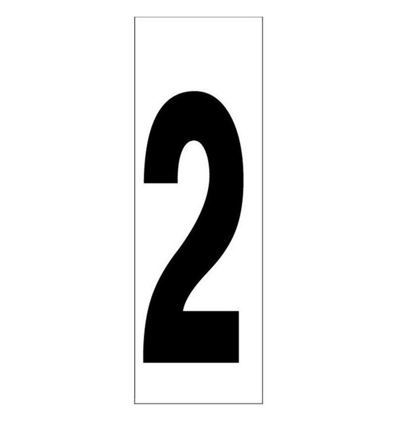 Numero Adhesivo 46x140 mm.   Nº 2