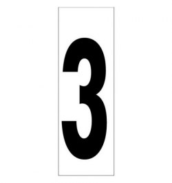 Numero Adhesivo 46x140 mm.   Nº 3