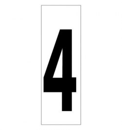 Numero Adhesivo 46x140 mm.   Nº 4