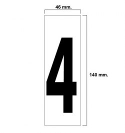 Numero Adhesivo 46x140 mm.   Nº 4