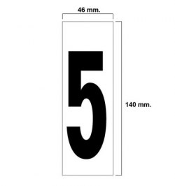 Numero Adhesivo 46x140 mm.   Nº 5