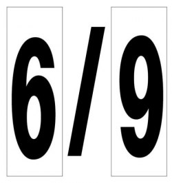 Numero Adhesivo 46x140 mm.   Nº 6 / 9