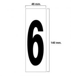 Numero Adhesivo 46x140 mm.   Nº 6 / 9