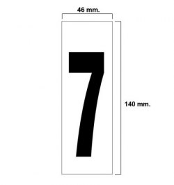 Numero Adhesivo 46x140 mm.   Nº 7
