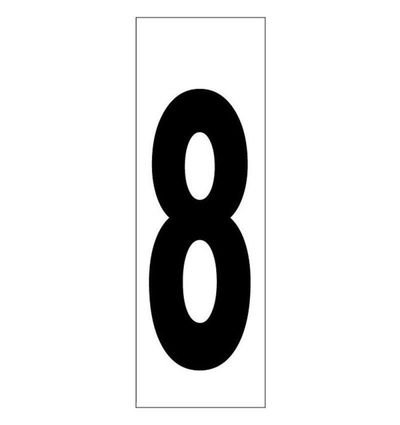 Numero Adhesivo 46x140 mm.   Nº 8