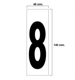 Numero Adhesivo 46x140 mm.   Nº 8