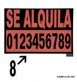 Numero Adhesivo 46x140 mm.   Nº 8