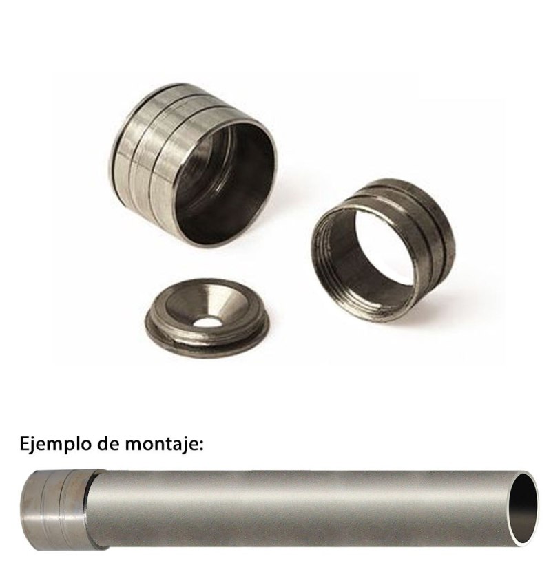Soporte Barra Armario A Pared Ø 12 mm. Enchufe Laton Niquel (Cromada)