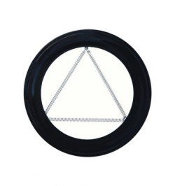 Plafon Embellecedor Estufa Pellet Vitrificado Negro 80 mm.