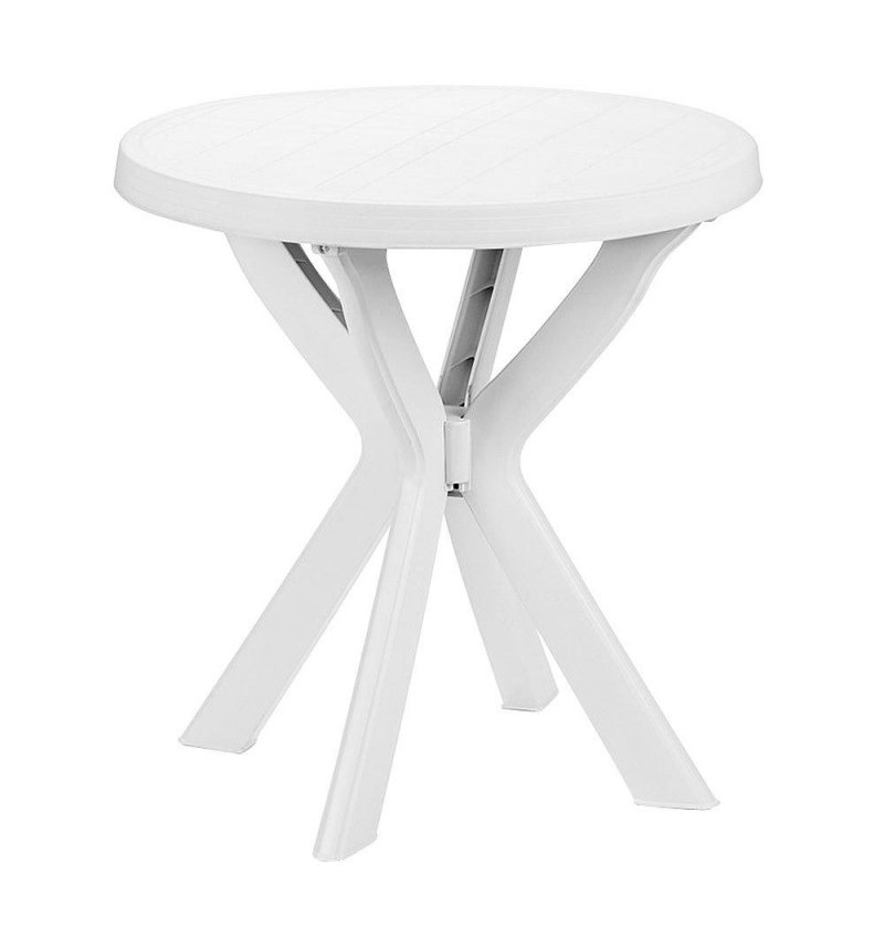 Mesa Resina Blanca Redonda Ø 70 x 72 cm. (Alt)
