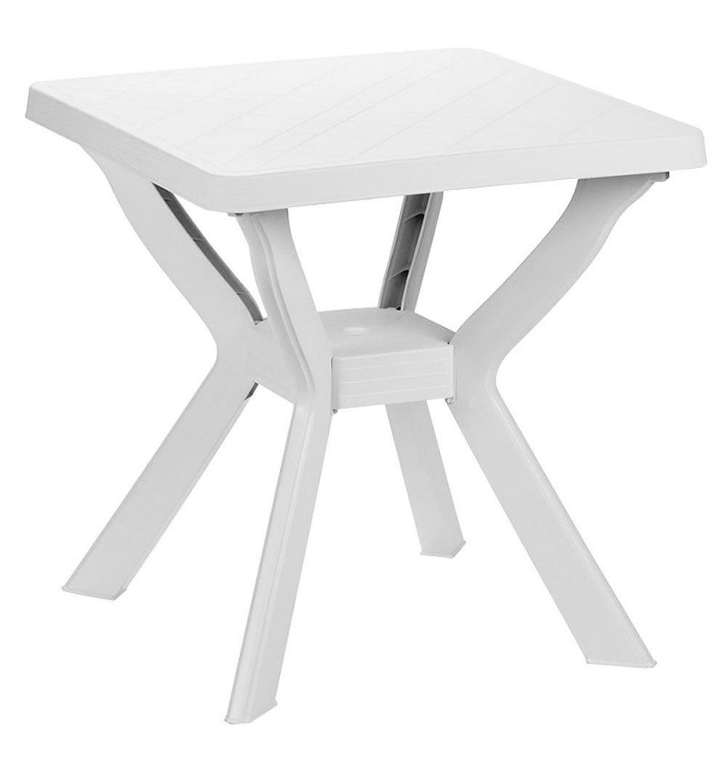 Mesa Resina Blanca Cuadrada 70x70x72 (Alt.) cm.