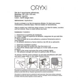 Protector Oryx Esquinas Muebles Caucho(bister.4piezas)