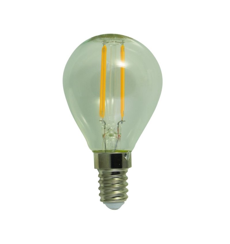 Bombilla Led Filamento Globo E14. 4 W.40 W. 470 Lúmenes. Luz cálida. (3000°K).