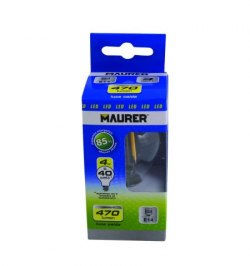 Bombilla Led Filamento Globo E14. 4 W.40 W. 470 Lúmenes. Luz cálida. (3000°K).