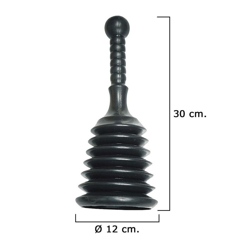 Desatascador Goma Fuelle         Ø 12 cm. /  Alto 30 cm.