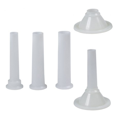 Juego Embudos Plastico Para Maquina Picar Carne Nº  8 (4 Piezas)