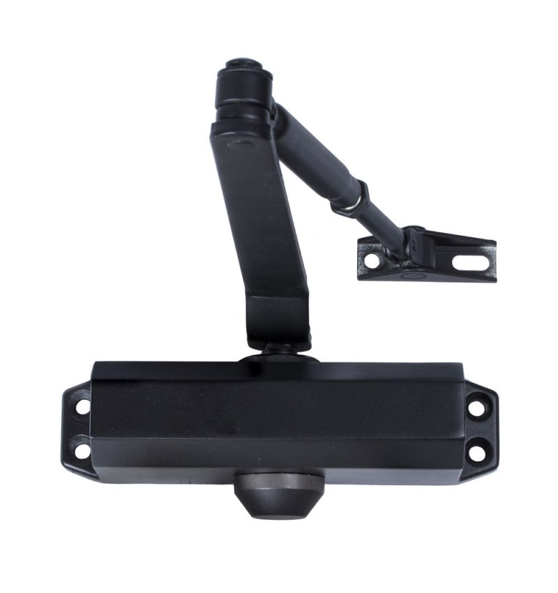 Cierra Puertas Con Retenedor Fuerza 2. Color Negro (Puertas 70/90 cm.)