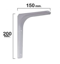Palomilla Reforzada Blanca   200x150 mm.